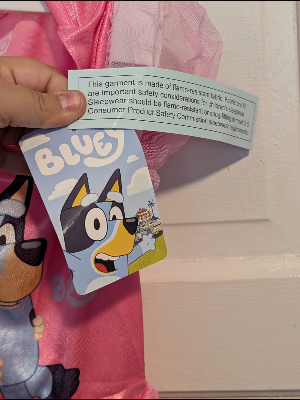 Disney Pink Bluey Character Girls Nightgown - Picture 3 of 5